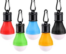 5 Pcs Camping Lights LED Tent Lights with Carabiner Clips Outdoor Mini Camping Lantern Portable LED Tent Lantern Lamp 3 Lighting Modes Hanging Light Waterproof Emergency Camping SOS Signal Light (FREE POSTAGE)