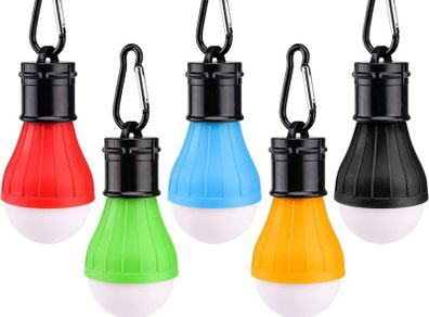 5 Pcs Camping Lights LED Tent Lights with Carabiner Clips Outdoor Mini Camping Lantern Portable LED Tent Lantern Lamp 3 Lighting Modes Hanging Light Waterproof Emergency Camping SOS Signal Light (FREE POSTAGE)