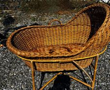 Baby This vintage wicker bassinet has been  hand crafted