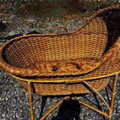 Baby This vintage wicker bassinet has been  hand crafted