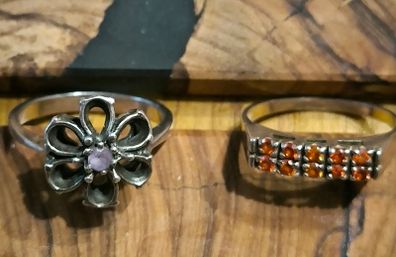 Silver  ring X 2