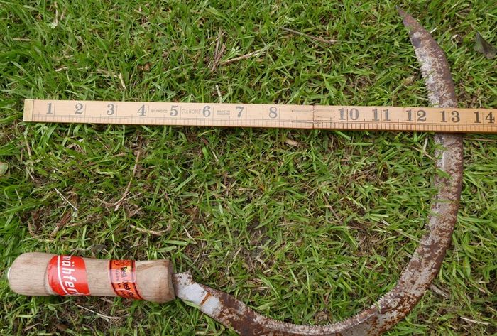 Vintage hand sickle Big primitive farm tools Vintage hand carved tool