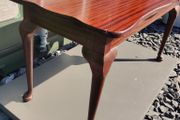 Vintage Queen Anne Style Side Table  Mahogany Finish