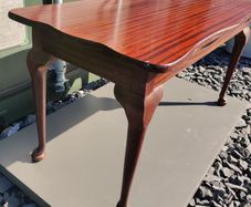 Vintage Queen Anne Style Side Table  Mahogany Finish