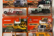 Fire Dasher, Plow Master 6000, Road Roller, Garbage King - Matchbox Cars