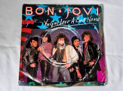 Bon Jovi , You Give Love A Bad Name 7" Vinyl (Original 1986 Picture Sleeve)