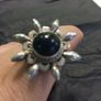 Lovely silver dress ring with black stone Image 2