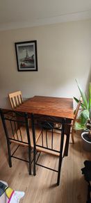 Solid wooden table and chairs