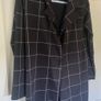 Boohoo Black and White Check Light Trench Coat  Size UK 10 Image 4
