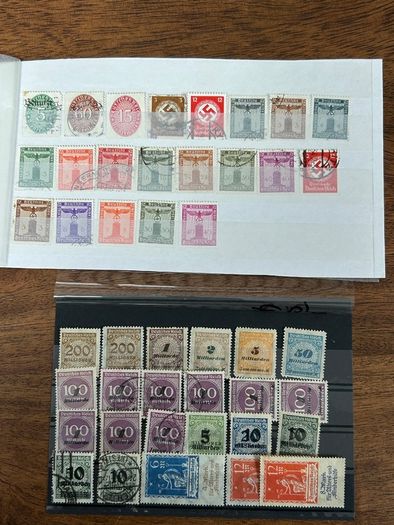 Germany 1872-1945 Reich Collection lot stock 1200+ stamps and 2 Mint sheets