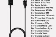 USB Charger Cable For Garmin Fenix 7 5 7X 6 6S 6X Forerunner 935 Vivoactive 3 4