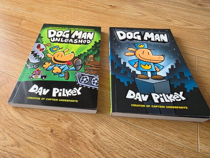 2 books dog man
