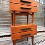 Mid century danish bedside lockers teak Image 3