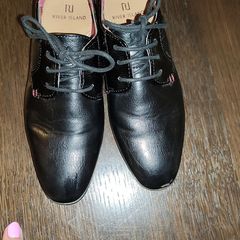 Boys black smart shoes