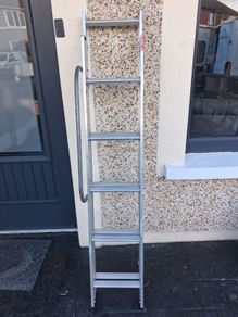 Two piece extendable ladder