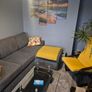 sofabed cushions throw and coffee table Image 3