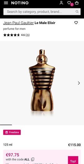 Jean Paul Gaultier Le Male Elixir 125ml