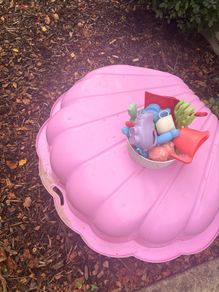 Free sandpit plus some toys