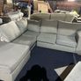 Grey corner sofa with matching footstool Image 5