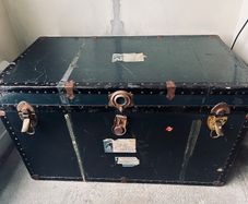 Vintage Holland America Line Steamer Trunk 1960s - 98cm