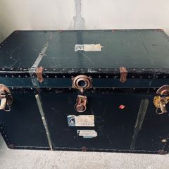 Vintage Holland America Line Steamer Trunk 1960s - 98cm
