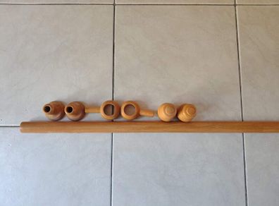 Wooden curtain pole