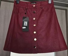 BNWT Burgundy mini skirt