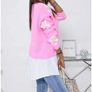 Women's pink floral sweater size uni Image 3
