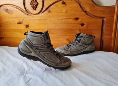 Ecco biom boots Size 9 eu 43 clay grey lace up in excellent condition