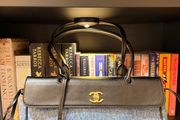Denim shoulder bag