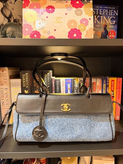 Denim shoulder bag