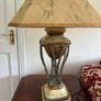 Antique marble lamps with gold detailing x 2 Image 6