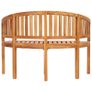 Banana Bench 120 cm Solid Teak Wood Image 4