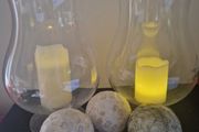 2 Large Delicate Glass Vases