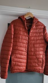 DUNNES Orange Lite Puffer UNISEX - Size M (Fit 12 Ladies)