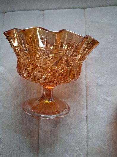 Carnival Glass 1950's Sugar Bowl and Milk Jug