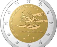 Portugal 2 Euro Commemorative Coin 2022 - 100th Anniversary of the First Crossing of the South Atlantic by Plane. UNCIRCULATED.