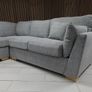 Corner L Shape Grey & Beige Fabric Sofa Image 8