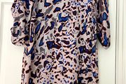 Carolyn Donnelly The Edit - Abstract Animal Print Shift Dress - Size 10- Satin Feel