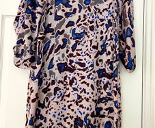 Carolyn Donnelly The Edit - Abstract Animal Print Shift Dress - Size 10- Satin Feel