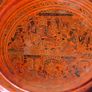 Vintage Wonderful  Hand Painted/Etched Lacquered  Wooden Large Tray - Asian Hand Made L 19" Image 5