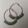 925 silver emerald stones earrings Image 4