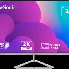 ViewSonic 32"  VX3276-2K-MHD-2 - LED monitor - 2560 x 1440 WQHD, 75 Hz - IPS - HDR10 - 4 ms - 2xHDMI, DisplayPort, Mini DisplayPort - speakers