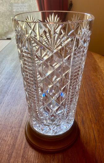 Waterford Crystal Clare Cut 8" Vase, mid 1950s.