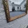 Long Vintage Gold Mirror wall hanging Vintage Mid Century period  gilt gold painted dressing mirror Retro Image 2