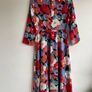 Glamorous Red Blue Multi Floral Mix Dress size 10 Image 8