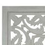Hand carved 3-Panel Room Divider Grey 120x165 cm Solid Mango Wood Image 5