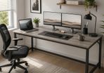 135cm Industrial Office Desk Narrow