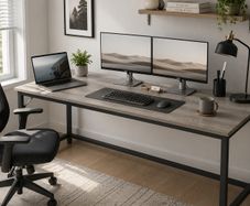 135cm Industrial Office Desk Narrow