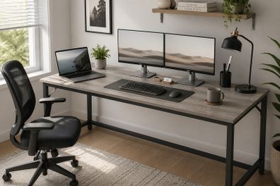 135cm Industrial Office Desk Narrow